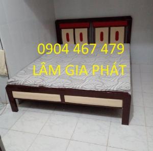 Giường sắt hộp giá rẻ màu nâu 1m2