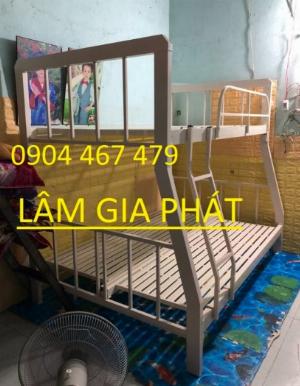 Giường tầng cao cấp sắt hộp 1m2x1m4