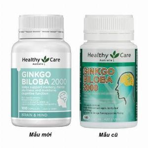 Viên bổ não Ginkgo Biloba 2000 mg Healthy Care của Úc 100 viên