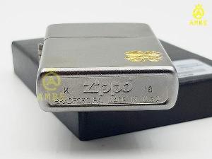 Bật lửa Zippo Satin cỏ 4 lá may mắn Z190