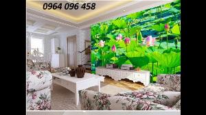 Tranh hoa sen 3d - tranh gạch 3d hoa sen - SCB5