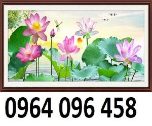 Tranh hoa sen 3d - tranh gạch 3d hoa sen - SCB5