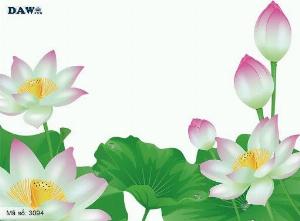 Tranh hoa sen 3d - tranh gạch 3d hoa sen - SCB5