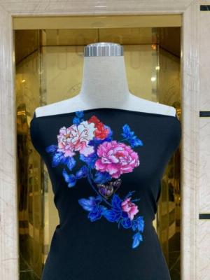 Vải áo dài nhung nhật đính đá BT 1039