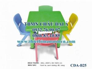 Bàn nhựa nhập khẩu hình chữ nhật nhiều màu
