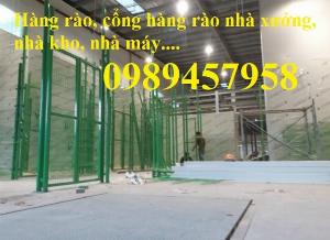 Lưới hàng rào sơn tĩnh điện phi 5 a 50x150, Hàng rào mạ kẽm nhúng nóng D5 50x200