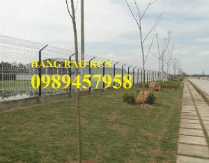 Lưới hàng rào sơn tĩnh điện phi 5 a 50x150, Hàng rào mạ kẽm nhúng nóng D5 50x200