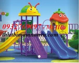 Thi công lắp đặt cầu trượt nhà trẻ mầm non