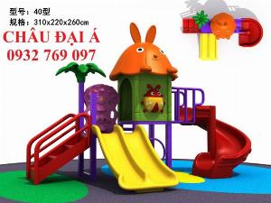Thi công lắp đặt cầu trượt nhà trẻ mầm non