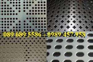 Bán tôn đột lỗ tròn, Tôn đột lỗ hoa thị, Tấm Inox đột lỗ oval, Tấm đột lỗ hoa thị