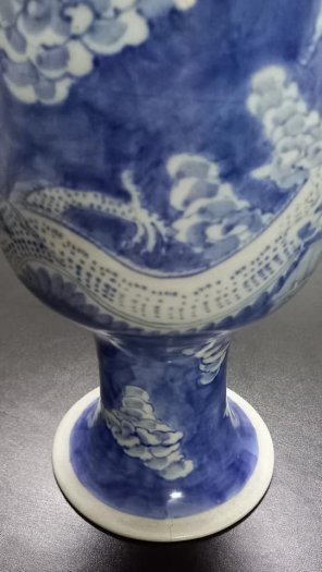 Bình rồng Lái Thiêu xưa cao 36cm