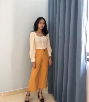Áo Croptop tay dài thời trang công sở A4