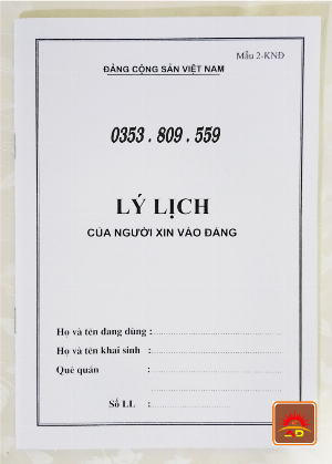 Lý Lịch Xin Vào Đảng