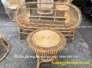 Bàn ghế cafe sen mây, bàn ghế mây tre