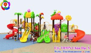 Thi công lắp đặt Liên hoàn cầu trượt xích đu tại tphcm