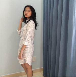 Đầm sơ mi tay dài dây eo rời thời trang công sở D10