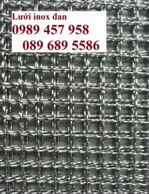 Lưới đan inox 304 Phi 0.5ly, Lưới inox 304 Phi 1.2ly ô 2x2ly, 8x8, 15x15, 20x20, 40x40