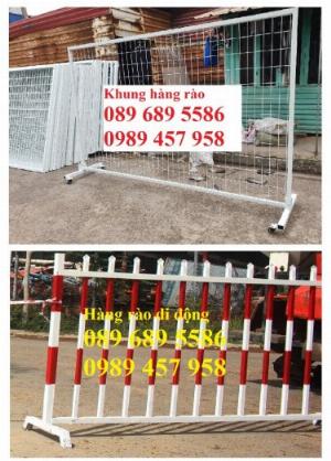 Sản xuất gia công hàng rào cách ly 1mx2m, hàng rào barie có chốt, Hàng rào phân luồng giao thông