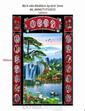 Tranh gạch 3d phòng thờ - gạch tranh 3d phòng thờ - SNC3