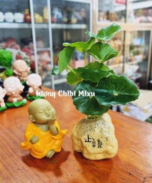 Tượng chú tiểu áo vàng