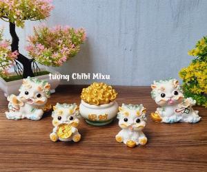 Bộ Kỳ Lân màu trắng phong thủy may mắn