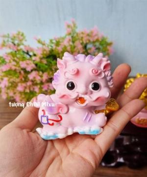Bộ tượng Kỳ Lân màu hồng may mắn phong thủy