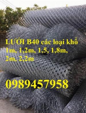 Lưới B40 thép đen, Lưới b40 mạ kẽm, Lưới B40 bọc nhựa khổ 2m, 2,2m, 2,4m