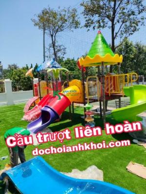 Cầu trượt liên hoàn ngoài trời giá rẻ