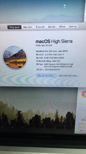 Kẹt tiền bán rẻ MacBook pro i7 ram 8 gb ssd256 gb pin 3gio