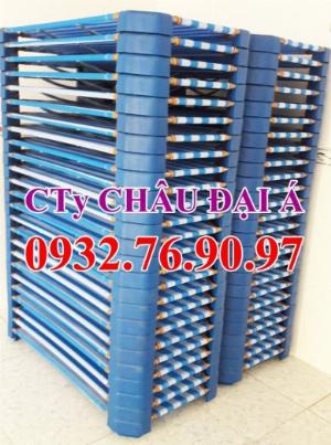 Giường lưới xanh dương-xanh rêu nhập khẩu giá rẻ tphcm