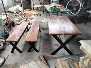 Bàn ghế gỗ me tây giá sỉ tại xưởng sản xuất anh kh