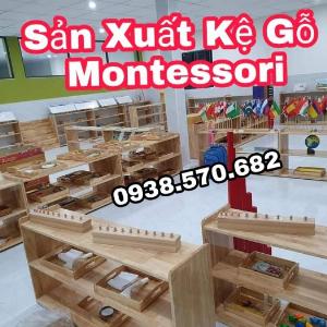 Kệ gỗ mầm non montessori