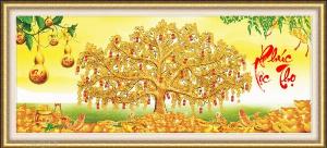 Gạch tranh 3d cây tiền vàng - QKG43