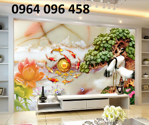 Gạch tranh 3d trang trí phòng khách - CVC33