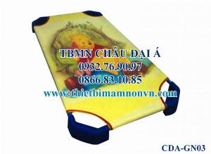 Giường sọc xanh vải lưới cao cấp không co giãn