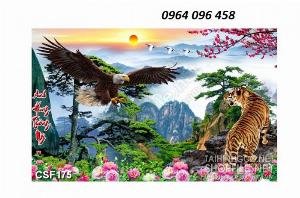 Tranh gạch 3d hổ chim đại bàng phong thủy - XBC22