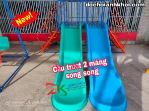 Cầu trượt 2 máng song song