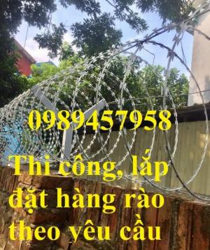 Báo giá dây thép gai hình dao, Dây thép gai hình tròn, Thi công lắp đặt hàng rào thép gai