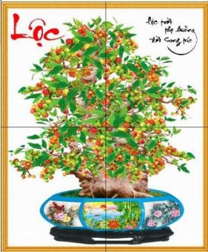 Bán tranh gạch 3d dán tường