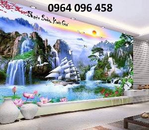 Tranh gạch 3d thuyền biển - KBV433