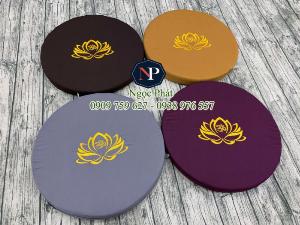 Tọa Cụ MANDALA Tròn 50x5cm - Đệm Ngồi Thiền, Quỳ Lạy Lễ Phật, Cung Cấp Số Lượng Lớn
