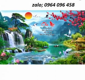 Tranh gạch ốp tường mẫu cha mẹ - cnb44