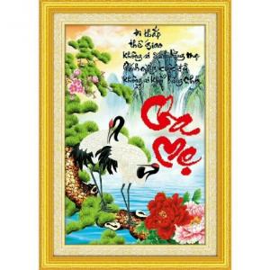 Tranh gạch ốp tường mẫu cha mẹ - cnb44