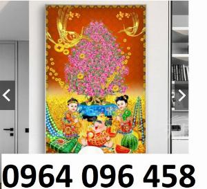 Tranh gạch ốp tường 3d mẫu hoa đào - SBVC3