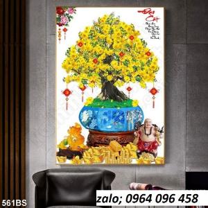 Tranh cây mai - tranh gạch 3d cây mai - GC33
