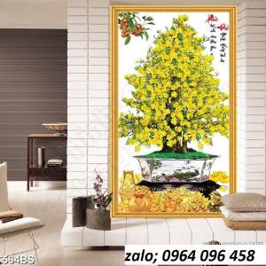 Tranh cây mai - tranh gạch 3d cây mai - GC33