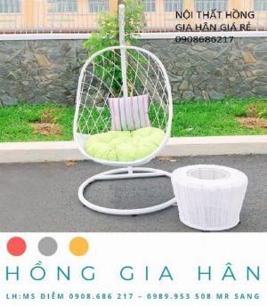 Xích Đu Mây Nhựa Đơn Hồng Gia Hân Xd03