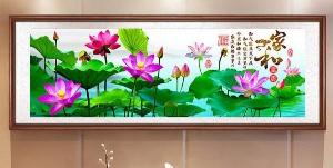 Tranh hoa sen - tranh gạch hoa sen ốp tường 3d - CV43