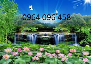Tranh hoa sen - tranh gạch hoa sen ốp tường 3d - CV43