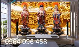 Gạch tranh dán tường 3d hình phật - 77NF